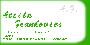 attila frankovics business card